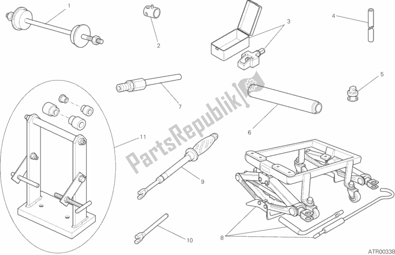 All parts for the Workshop Service Tools, Frame of the Ducati Scrambler Urban Enduro Thailand 803 2016